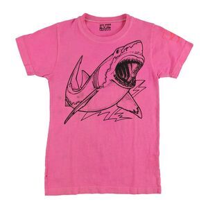 Evil Genius Girls Shark Graphic T-Shirt, Pink, NWT